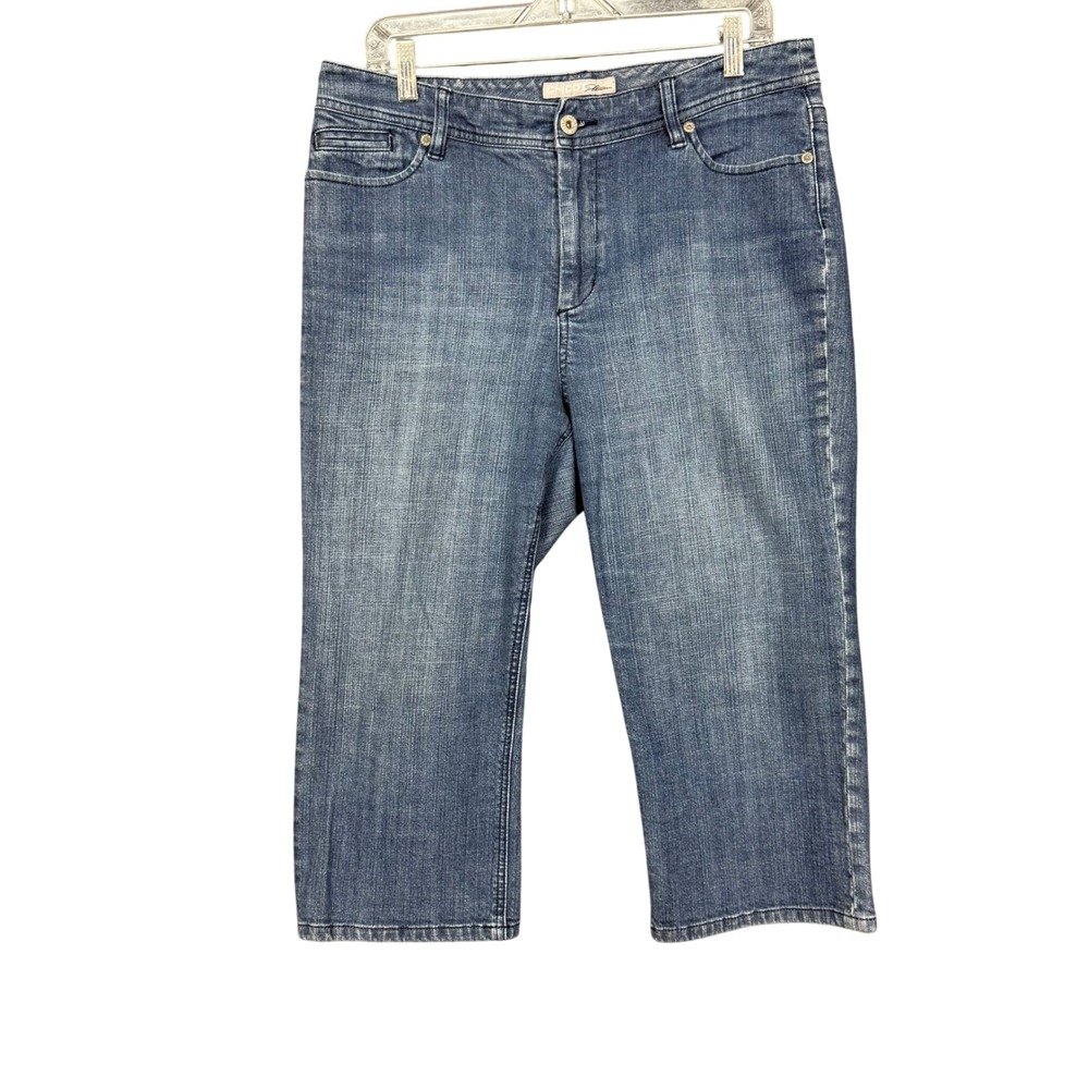 Chico's Midwash Blue Ankle Crop Jeans